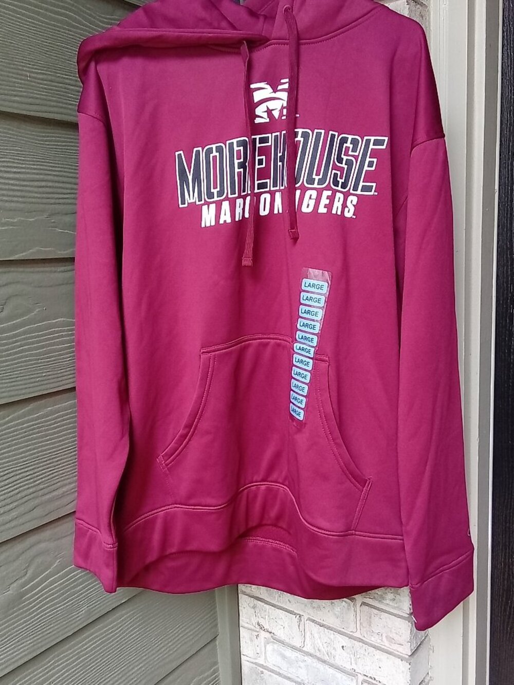 The Champion Morehouse Maroon Tiger Hoodie is a stylish and comfortable pullover